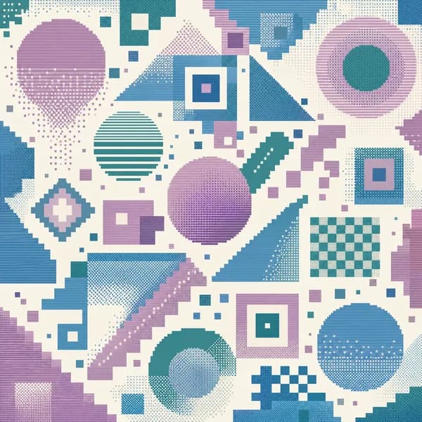 Y2K Pixel Mauve Retro Digital Aesthetic Design