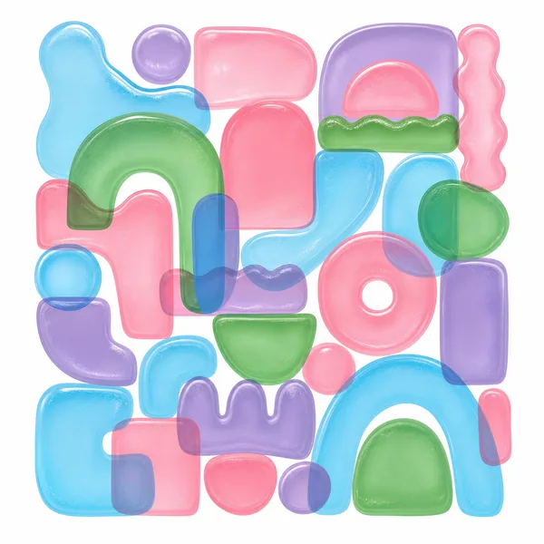 Gummy Colorblock Maximalist Abstract Art