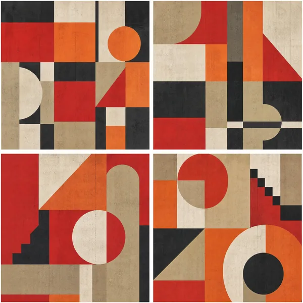 Brutalist Warm Grid Geometric Design