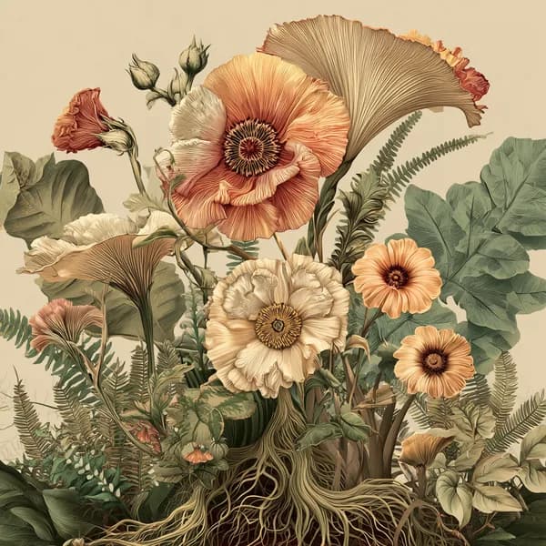 Botanical Surrealism Flora Art Print