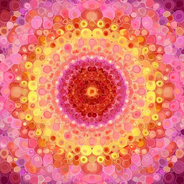 Eccentric Polka Dot Chaos Abstract Art Design