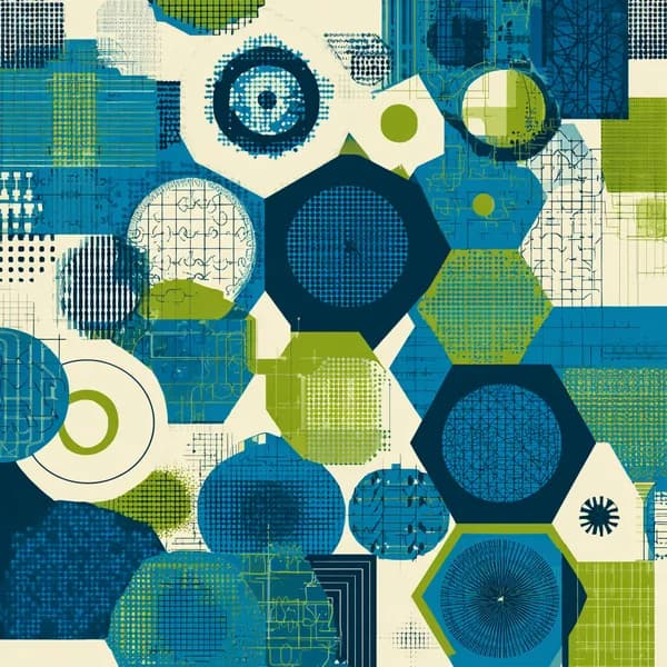 Precision Grid Geometry Tech Abstract Art