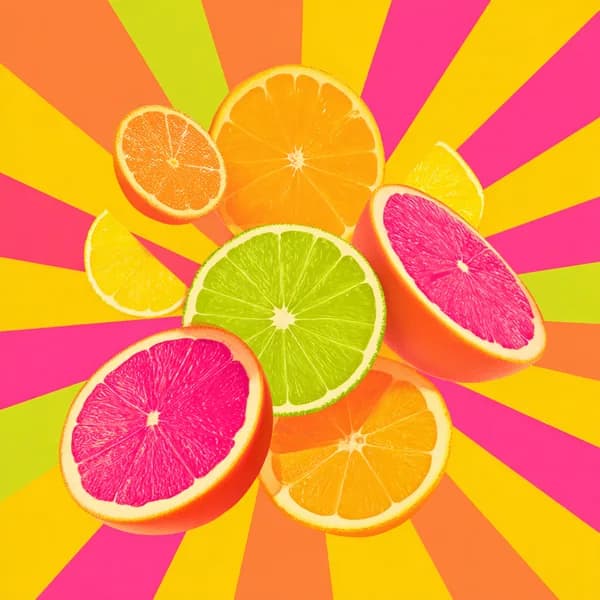 Dopamine Citrus Joy Burst Maximalist Pop Tee