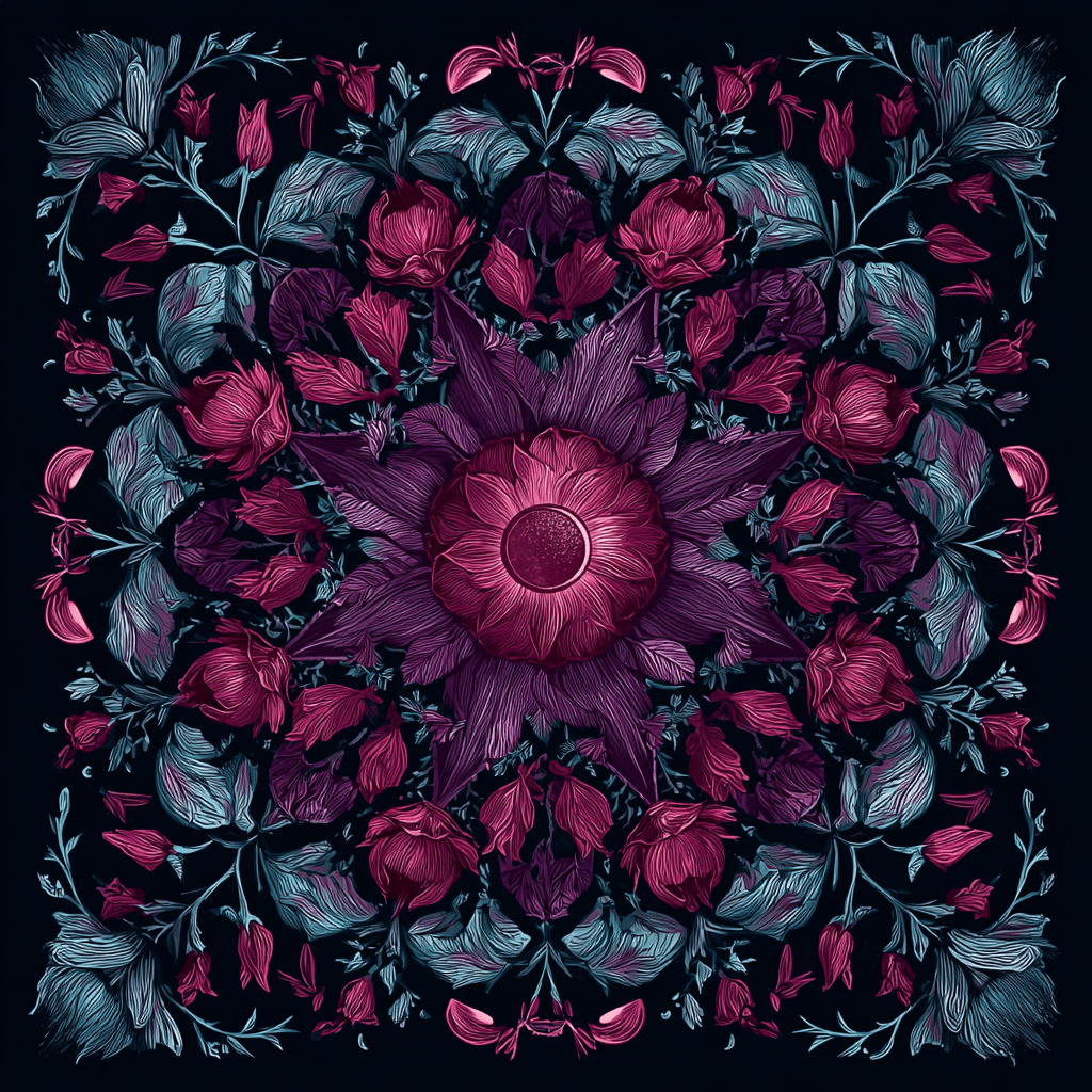 Dark Gothic Moonflower Botanical Night Art