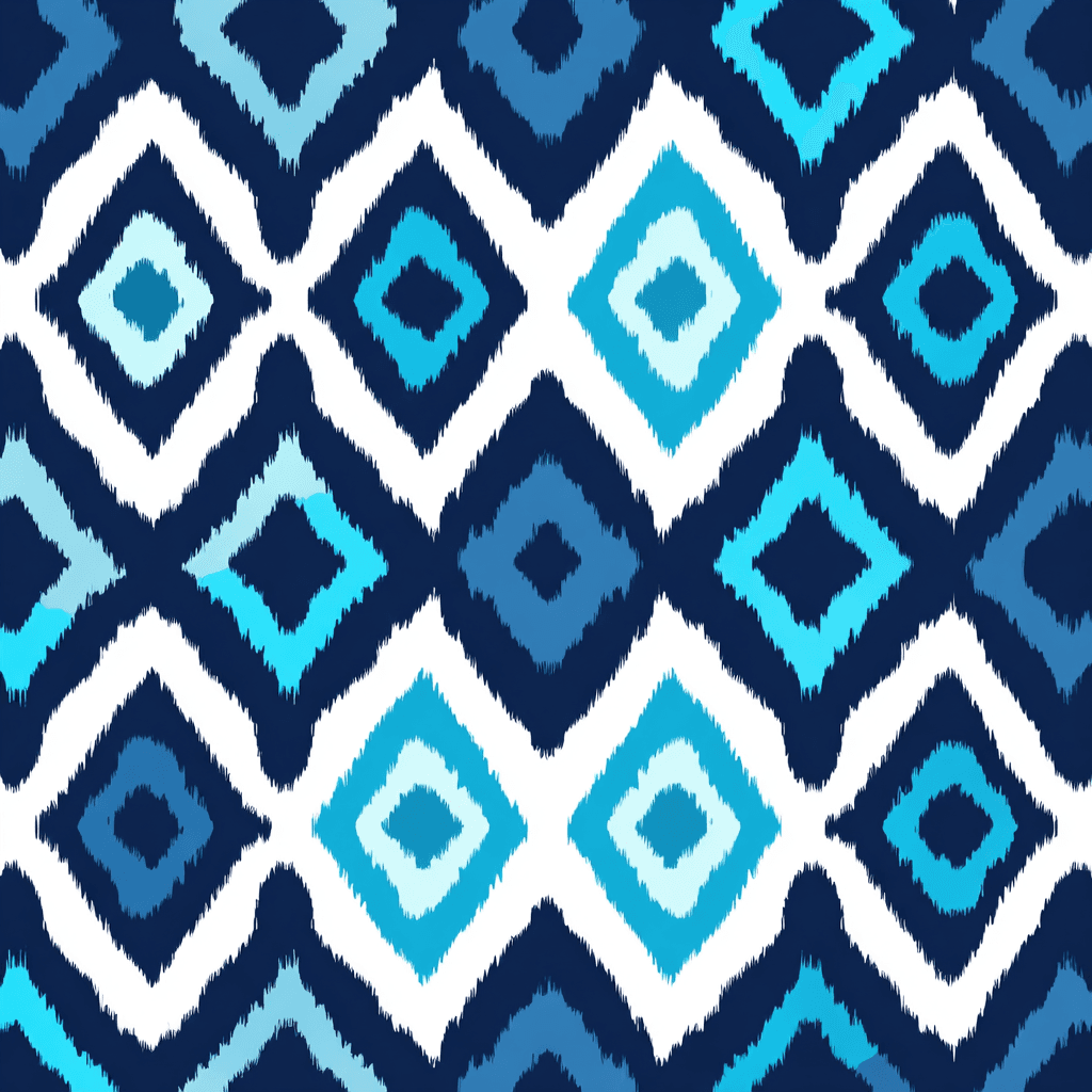 Edo Ikat Shibori Geometric Textile Art
