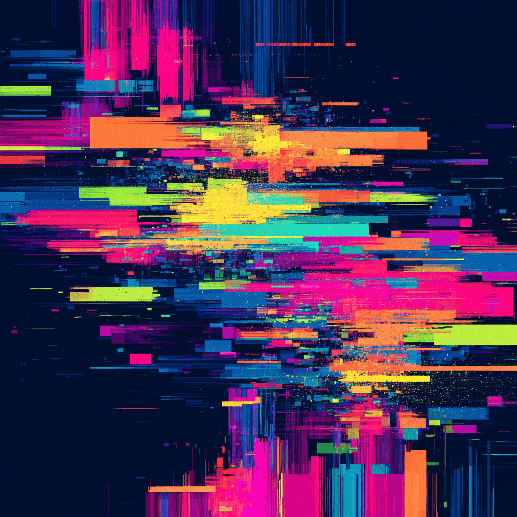 Glitch Chromatic Aberration Digital Abstract Art