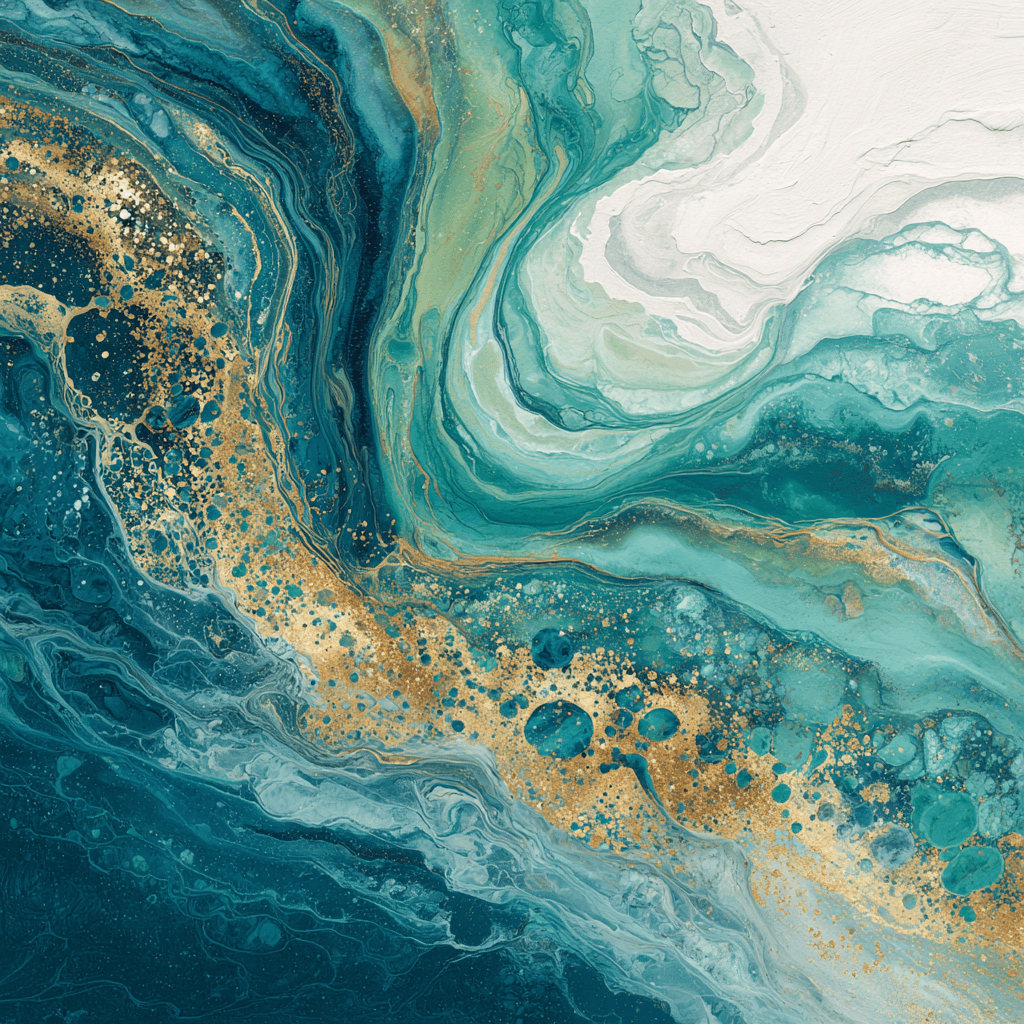 Poseidon Oceanic Mythology Abstract Art