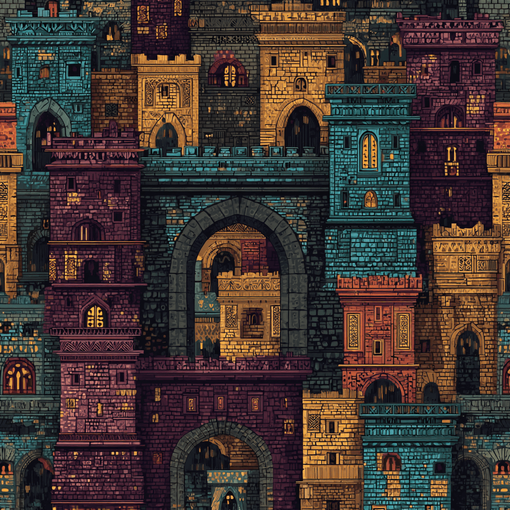 Castlecore Medieval Tapestry Gothic Pattern Design