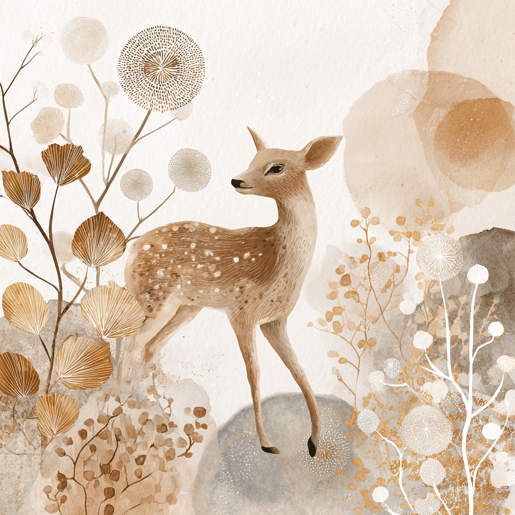 Bioaesthetic Deer Nature Organic Summer Design