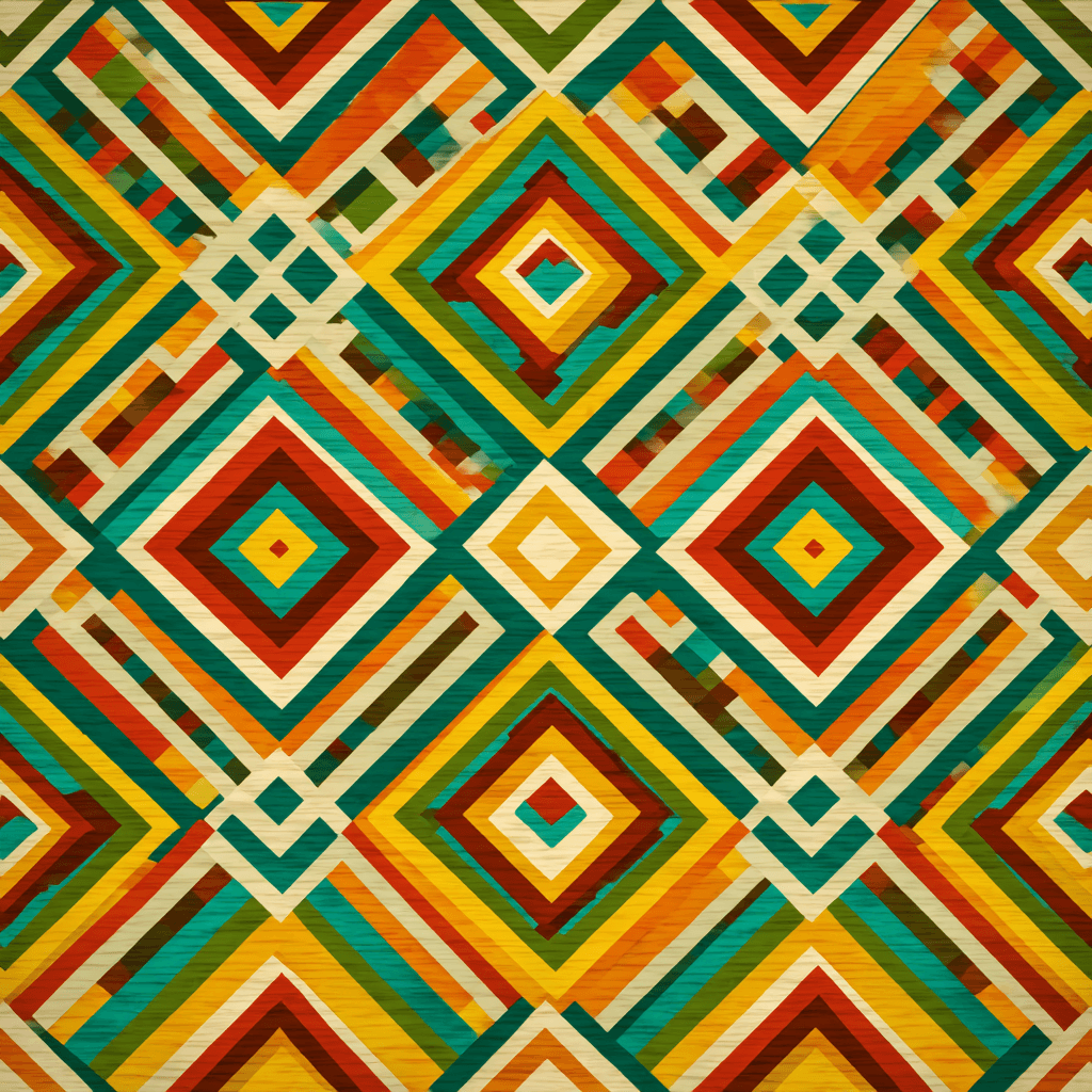 West African Woven Textile Geometric Pattern