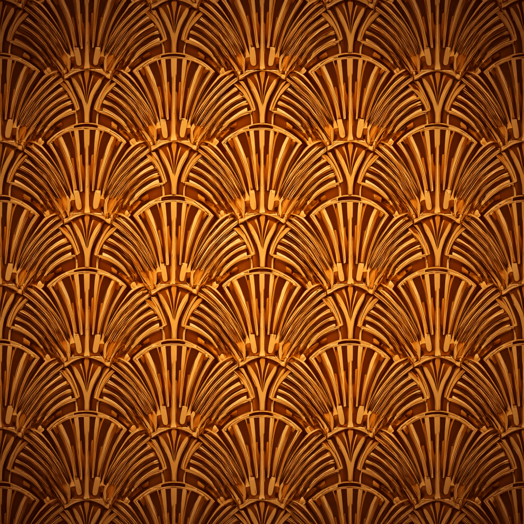 Neo Deco Art Deco Geometric Copper Pattern