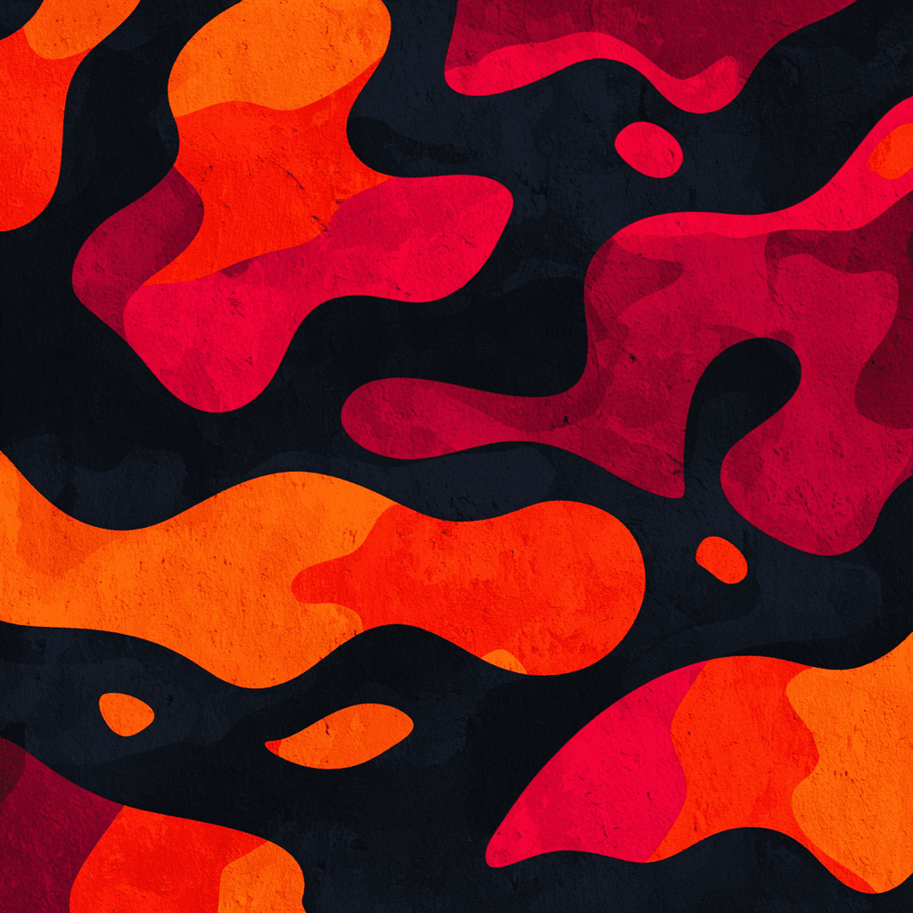 Lava Falls Bold Red Graphic Pattern