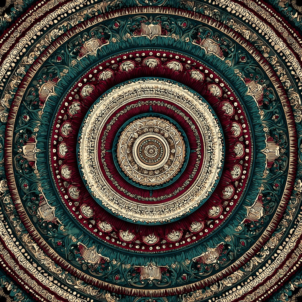 Sacred Geometry Fungi Mystical Pattern Design