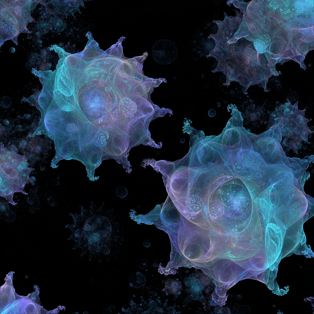 Alien Opalescent Cosmic Abstract Art Pattern