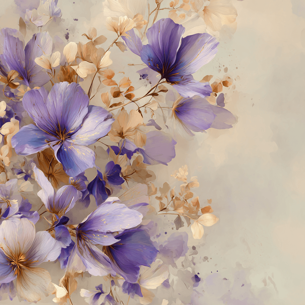 Burnished Lilac Dreamfield Vintage Floral Design