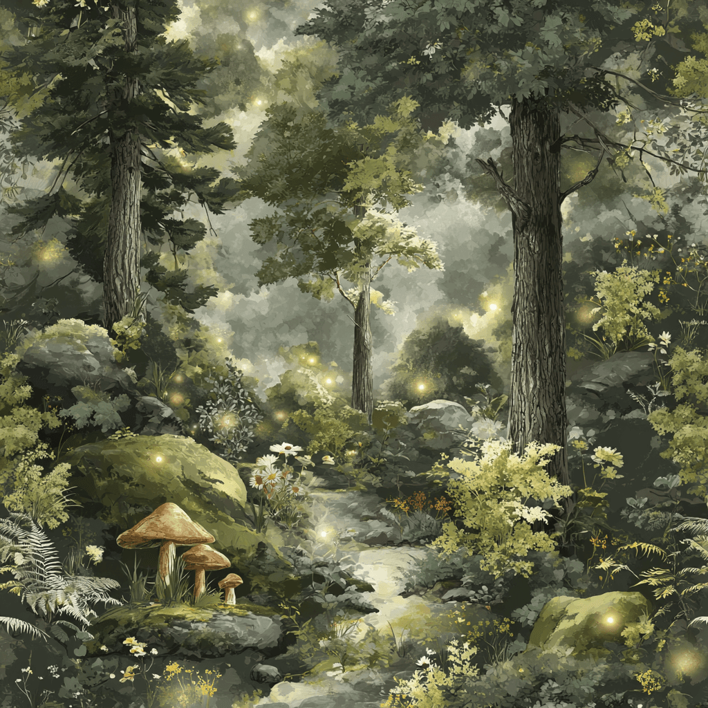 Mori Forest Wanderer Quiet Luxury Nature Pattern