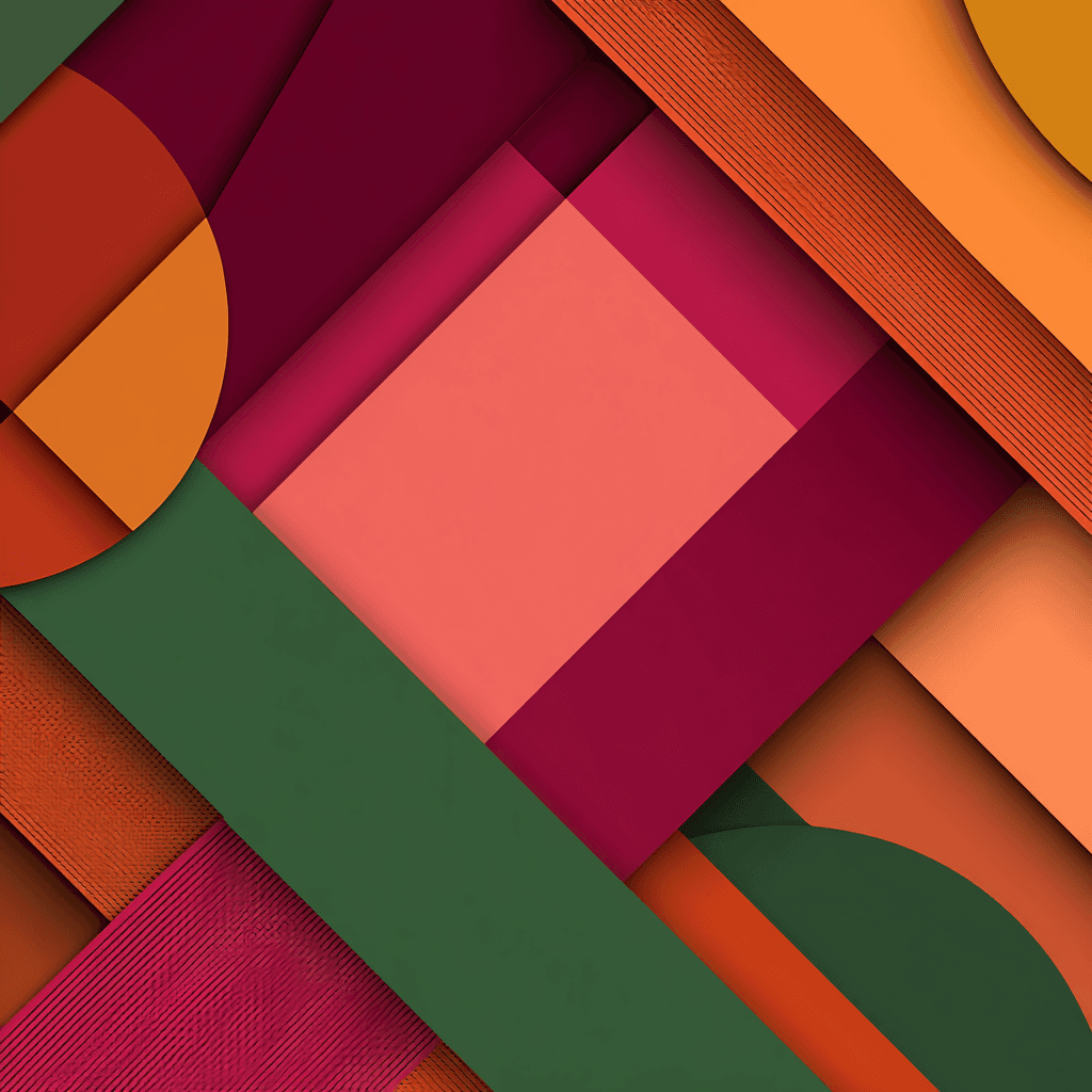 Amaranth Bold Color Block Geometric Pattern Design