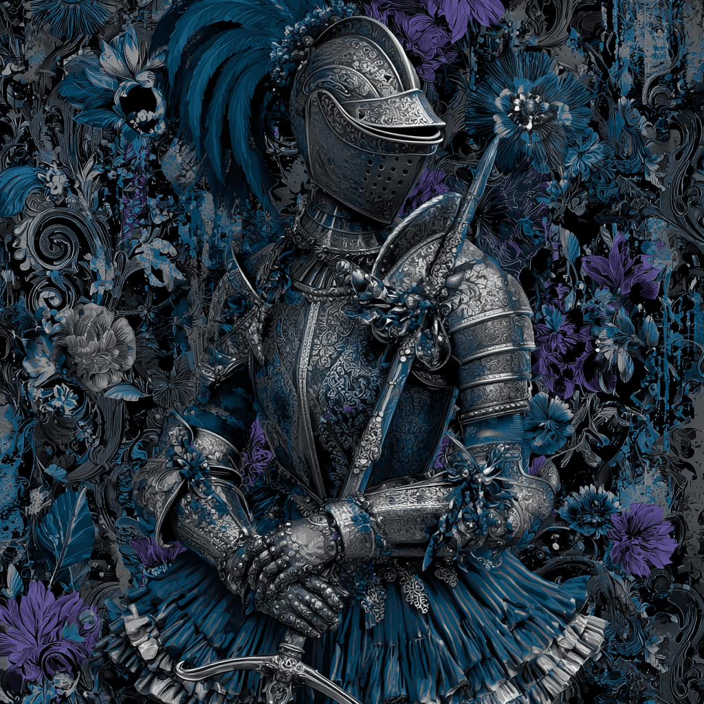 Gothic Lolita Dark Fantasy Knight Illustration