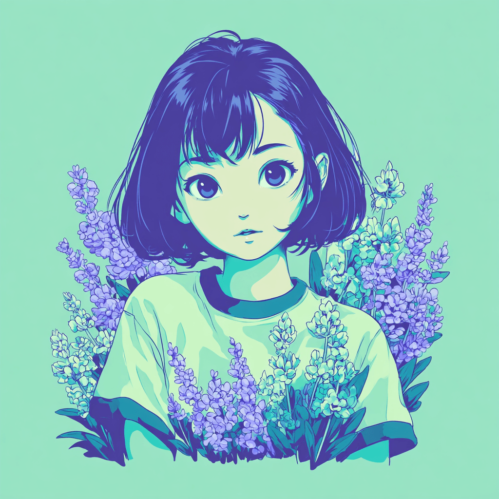 Retro Shoujo Manga Vintage Girl Cool Pastel Design