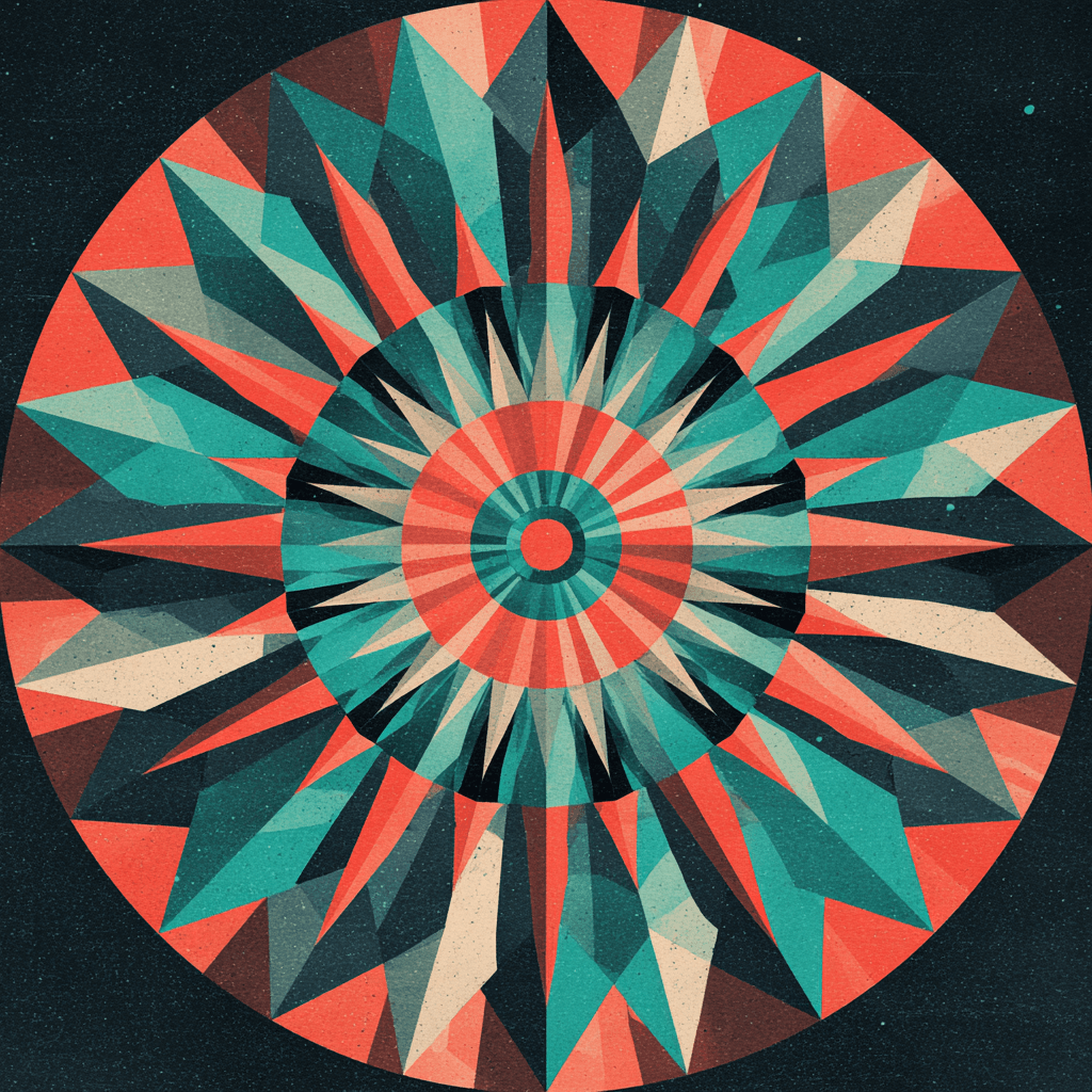 Afrofuturist Cosmic Geometric Pattern