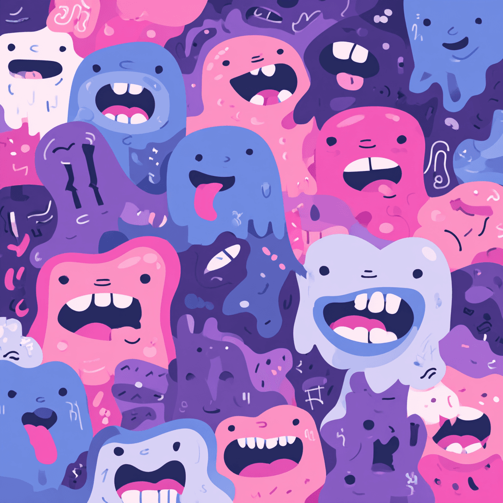 Ugly-Cute Distorted Kawaii Character Meme Design