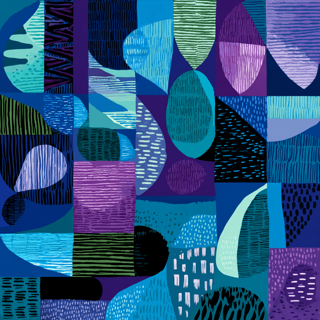 Adire African Textile Modern Fusion Geometric Pattern